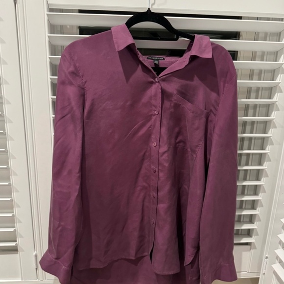 Eileen Fisher Tops - Eileen Fisher Women's Purple Silk Blouse Size M